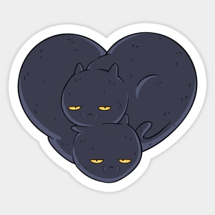 Black cats Sticker